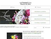 Tablet Screenshot of luannscountryflowers.com